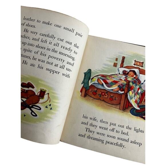 The Elves and the Shoemaker Vintage 1946 Children's Book Pied Piper - Picture 5 of 11